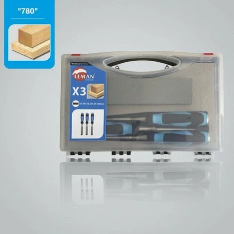 Leman - Coffret 3 Ciseaux à Bois / Manche Bi-Matiere L.12/26/40mm + Pierre 5 Leman - Coffret 3 Ciseaux à Bois / Manche Bi-Matiere L.12/26/40mm + Pierre – Image 3