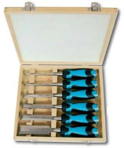 Leman - Coffret 6 Ciseaux à Bois / Manche Bi-Matiere L.6/10/16/20/24/30mm