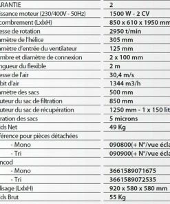 Leman - Aspirateur à Copeaux 150l (Tri) -LEMAN Soldes Boutique 1016373 3