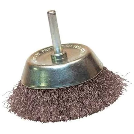 LEMAN Brosse Conique Fil Acier Ondulé 0.30 Ø75 - 310.075V 3 LEMAN Brosse Conique Fil Acier Ondulé 0.30 Ø75 - 310.075V