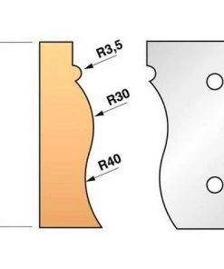 Leman - Jeu De 2 Fers Profilés N°322 Pour Porte-outils Ht.90 Mm