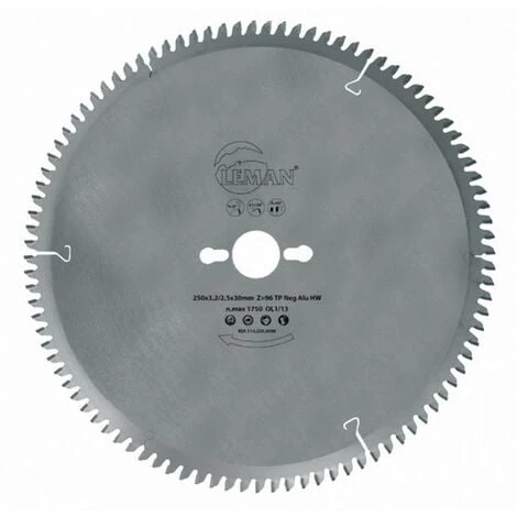 Leman - Lame Carbure 250x30x60z Neg. Tp / Metaux Non-Ferreux 3 Leman - Lame Carbure 250x30x60z Neg. Tp / Metaux Non-Ferreux