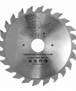 Leman - Lame Carbure Inciseur Conique 120x3,1-4,3x20 Z=24 Plate / Panneaux