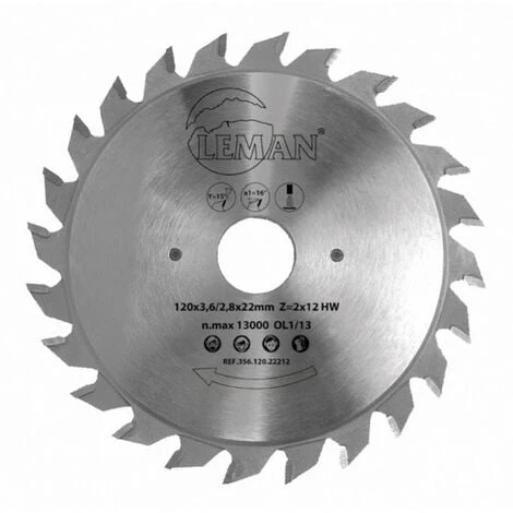 Leman - Lame Carbure Inciseur Conique 120x3,1-4,3x20 Z=24 Plate / Panneaux 3 Leman - Lame Carbure Inciseur Conique 120x3,1-4,3x20 Z=24 Plate / Panneaux