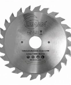 Leman - Lame Carbure Inciseur Conique 120x3,1-4,3x22 Z=24 Plate / Panneaux