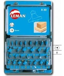 Leman - Coffret 30 Meches De Defonceuse Carbure Assorties Queue 8 Mm -LEMAN Soldes Boutique 118524 3