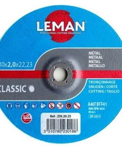 10 Disques à ébarber Inox à Moyeu Déporté - D. 230 X Al. 22,23 X Ep. 7 Mm - 1207230 - Leman