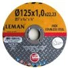 25 Disques à Tronçonner Inox - D. 125 X Al. 22,23 X Ep. 1 Mm - 1251049.25 - Leman -LEMAN Soldes Boutique 15061428 1