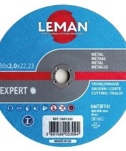 25 Disques à Tronçonner Métal à Moyeu Plat - D. 115 X Al. 22,23 X Ep. 1,6 Mm - 1601111 - Leman