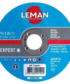 25 Disques à Tronçonner Métal à Moyeu Plat - D. 75 X Al. 10 X Ep. 1 Mm - 1108761 - Leman
