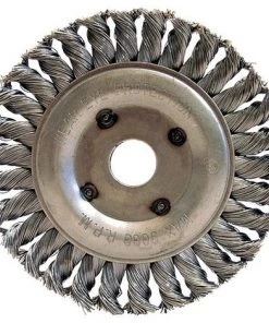 LEMAN Brosse Circulaire Pour Touret Fil Acier Torsadé 0,50 Mm D.125 Mm Al.22,2 Mm Ep.13mm Métal - Décapage Extra Dur - 420.12