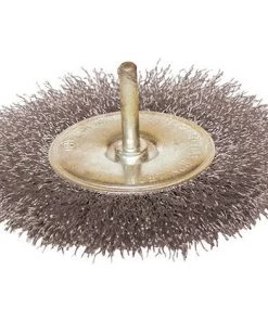 LEMAN Brosse Circulaire Sur Tige Fil Acier Ondulé Décapage Dur Bois/métal D. 40 Mm - Q. 6 Mm - Ep. 4 Mm - Fil 0,30 - 330.040A