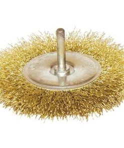 LEMAN Brosse Circulaire Sur Tige Fil Laitonné Décapage Doux Bois/métal D. 50 Mm - Q.6 Mm - Ep.7 Mm - Fil 0,20 - 630.050 - Lem