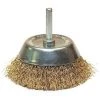 Brosse Conique Sur Tige Fil Laitonné Décapage Doux Bois/métal D. 75 Mm - Q. 6 X 30 Mm - Fil 0,20 - 610.075 - Leman