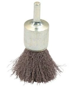 Brosse Pinceau Sur Tige Fil Acier Ondulé Décapage Dur Bois/métal D. 25 Mm - Q. 6 X 17 Mm - Fil 0,30 - 320.025A - Leman