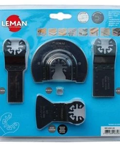 Coffret De 4 Accessoires Special Sol Et Montage Pour Outil Oscillant - 4501.04 - Leman