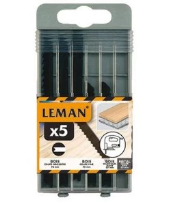Coffret De Lot De 5 Lames De Scie Sauteuse - 8550.05 - Leman