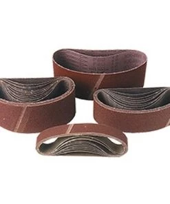 Lot De 10 Bandes Toile Pour Machine Portative 75 X 610 Mm Gr. 120 Pour Bois Et Métal - 75.610.120 - Leman