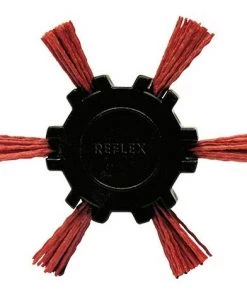 LEMAN Lot De 10 Brosses éventails Sur Tige Fil Nylon Décapage Doux Bois/métal D. 100 Mm - Q.6 Mm - Ep.23 Mm - Gr.80 - 140.101