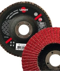 Lot De 10 Disques à Lamelles Céramique Bombés Pour Inox - D. 125 X Al. 22,23 Mm Gr. 60 - 3212560 - Leman