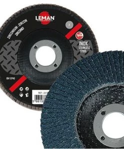 Lot De 10 Disques à Lamelles Zirconium Bombés Pour Inox - D. 125 X Al. 22,23 Mm Gr. 60 - 2112560 - Leman