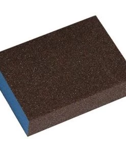 Lot De 10 éponges Abrasives 69 X 98 X 26 Mm 4 Faces Gr. 60 Pour Bois Et Métal - 9870060 - Leman