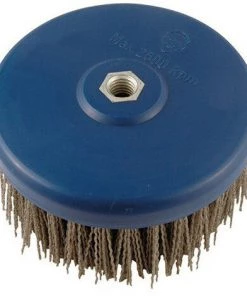 Lot De 2 Brosses Nylon D. 130 Mm M14 Pour Meuleuse Gr. 60 Pour Polisseuse Pour Bois Et Métal - 150.125V - Leman