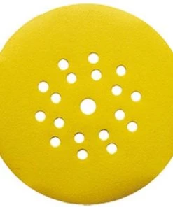 Lot De 5 Disques Auto-agrippant Corindon Jaune D. 225 Mm Gr. 120 6 + 1 Trous Pour Bois - 22507.03 - Leman