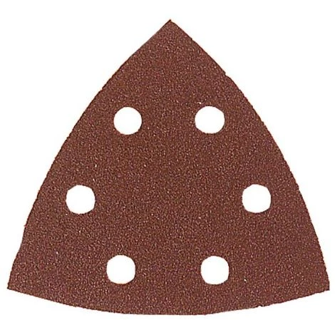 Lot De 50 Patins Triangulaire Auto-agrippant 95 X 95 X 95 Mm Gr. 120 6 Trous Pour Bois Et Métal à Sec - 9694120 - Leman 3 Lot De 50 Patins Triangulaire Auto-agrippant 95 X 95 X 95 Mm Gr. 120 6 Trous Pour Bois Et Métal à Sec - 9694120 - Leman