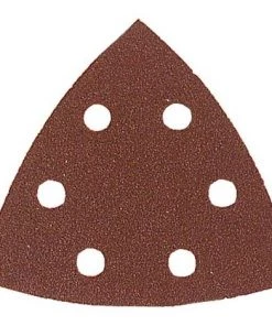 LEMAN Lot De 6 Patins Triangulaires Auto-agrippant Corindon 94 X 94 Mm Gr. 40 - 6 Trous Pour Bois Et Métal - 094094.06.01 - L