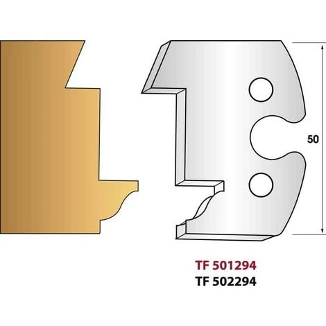 LEMAN Paire De Fers De Toupie Hauteur 50 Mm N° 294 - Calibrage Extérieur Profil Doucine 3 LEMAN Paire De Fers De Toupie Hauteur 50 Mm N° 294 - Calibrage Extérieur Profil Doucine