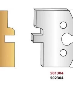 LEMAN Paire De Fers De Toupie Hauteur 50 Mm N° 304 - Bardage Rainure