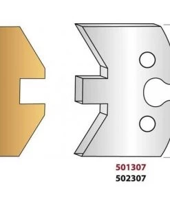 LEMAN Paire De Fers De Toupie Hauteur 50 Mm N° 307 - Simple Languette