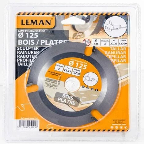 LEMAN Disque Diamètre 125mm Carbure Speedwood 4 LEMAN Disque Diamètre 125mm Carbure Speedwood – Image 2