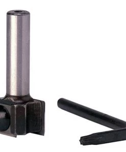 LEMAN Fraise De Défonceuse à Plaquettes Carbure Réversibles 2 Coupes Droites, Queue 8 Mm, Diamètre 19 Mm