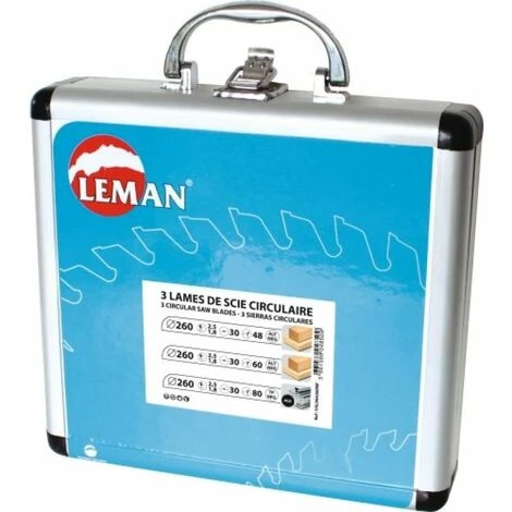 LEMAN Coffret 3 Lames Scies Circulaires Ø 260 Mm 3 LEMAN Coffret 3 Lames Scies Circulaires Ø 260 Mm