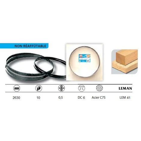 Leman - Lame De Scie à Ruban Acier C75 DC6 2630x10x0.5 - LEM41 4 Leman - Lame De Scie à Ruban Acier C75 DC6 2630x10x0.5 - LEM41 – Image 2