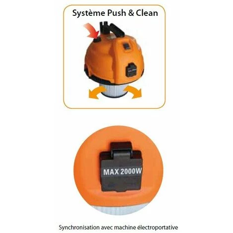 Leman - Aspirateur Eau Et Poussières En Inox Synchro Décolmatage Manuel 1400W 30L - LOASP306 6 Leman - Aspirateur Eau Et Poussières En Inox Synchro Décolmatage Manuel 1400W 30L - LOASP306 – Image 4