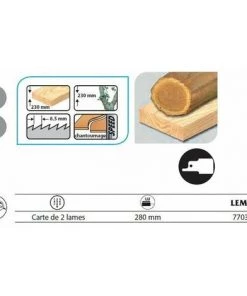 Leman - 2 Lame De Scie Sabre / 280mm Pas 8,5mm Bois Brut / Elagage -LEMAN Soldes Boutique 2569878 2