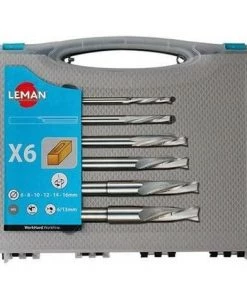 Leman - Coffret 6 Meches à Mortaiser Acier Coupe Helicoidale / Rotation Droite