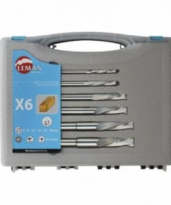 Leman - Coffret 6 Meches à Mortaiser Acier Coupe Helicoidale / Rotation Gauche
