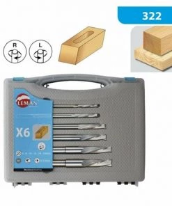 Leman - Coffret 6 Meches à Mortaiser Acier Coupe Helicoidale / Rotation Gauche -LEMAN Soldes Boutique 3253900 3