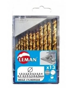 Leman - Coffret 13 Forets Metal Titane Diam1.5 à 6.5mm