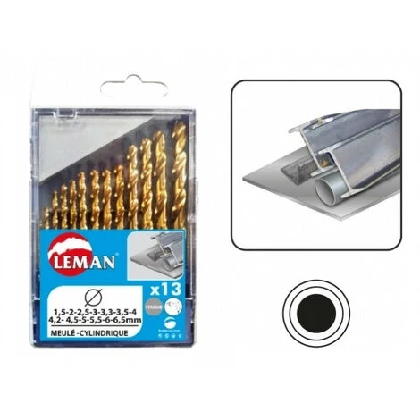 Leman - Coffret 13 Forets Metal Titane Diam1.5 à 6.5mm 4 Leman - Coffret 13 Forets Metal Titane Diam1.5 à 6.5mm – Image 2