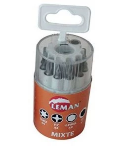 Leman - Coffret De 9 Embouts De Vissage Pz - Torx - Hexagonal + Porte-Embout