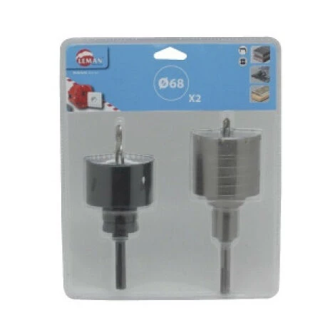 Leman - Lot De 2 Trépans Sds+ Diam68 Special Boitier Electrique 3 Leman - Lot De 2 Trépans Sds+ Diam68 Special Boitier Electrique