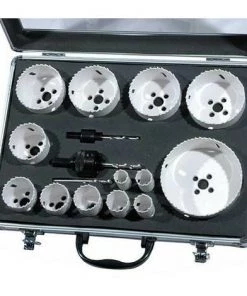 Leman - Coffret De 13 Trépans Bi-Métal Ø16 à 102 + 2 Mandrins + 3 Forets