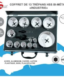 Leman - Coffret De 13 Trépans Bi-Métal Ø16 à 102 + 2 Mandrins + 3 Forets -LEMAN Soldes Boutique 3260549 3