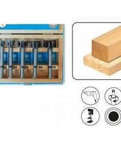 Coffret Leman 5 Mèches à Façonner Dia. 15-20-25-30-35 Mm