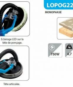 Leman - Ponceuse Mur Et Plafond Téléscopique ø225 Mm 750W - LOPOG226 11 Leman - Ponceuse Mur Et Plafond Téléscopique ø225 Mm 750W - LOPOG226 -LEMAN Soldes Boutique 3655871 5